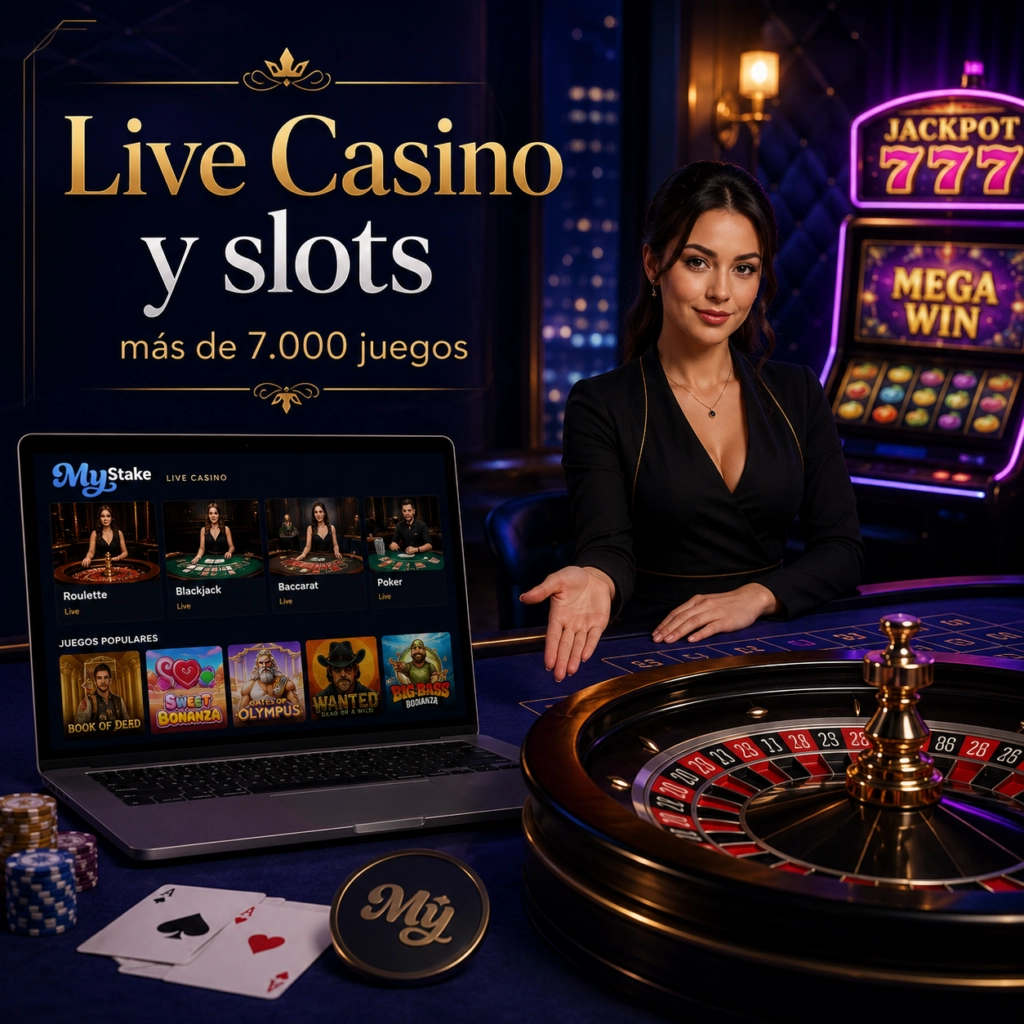 Live Casino de Mystake con ruleta, blackjack, baccarat y tragamonedas online